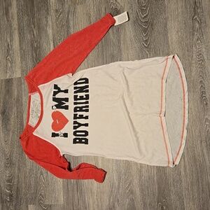 NWT novelty baseball tee sz XS